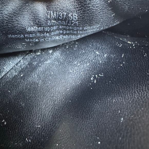 Karl Lagerfeld size 7 AMINA black open toe pearl studded quilted mule heel - Picture 6 of 13